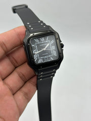 The "Classic Santos" Black ADLC & Onyx Rubber Strap