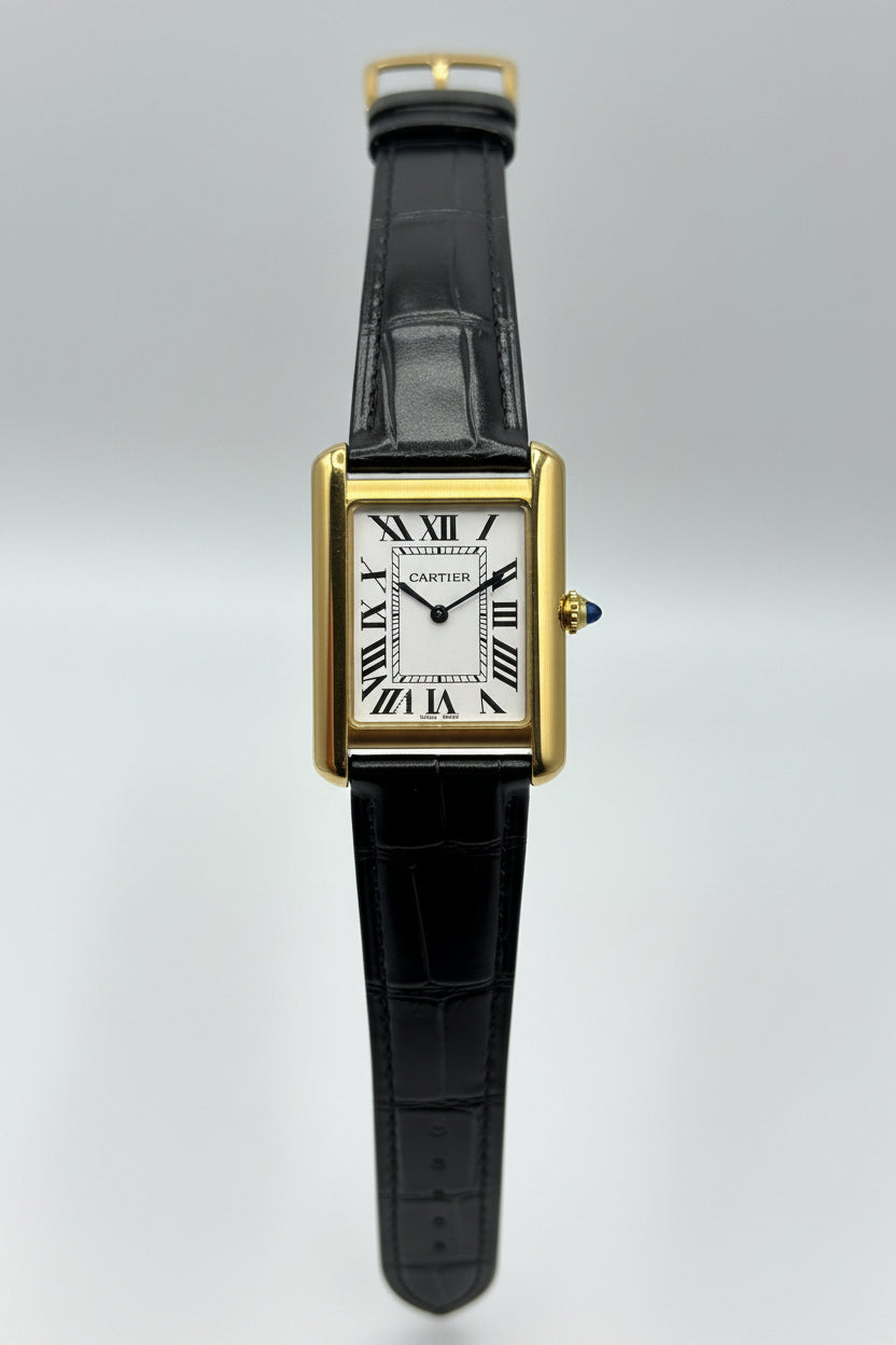 The "Classic Tank" Gold & Onyx Leather