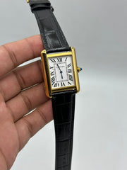The "Classic Tank" Gold & Onyx Leather