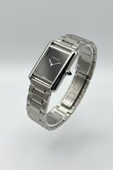 The "Classic Tank" Silver & Onyx Steel Bracelet