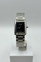 The "Classic Tank" Silver & Onyx Steel Bracelet
