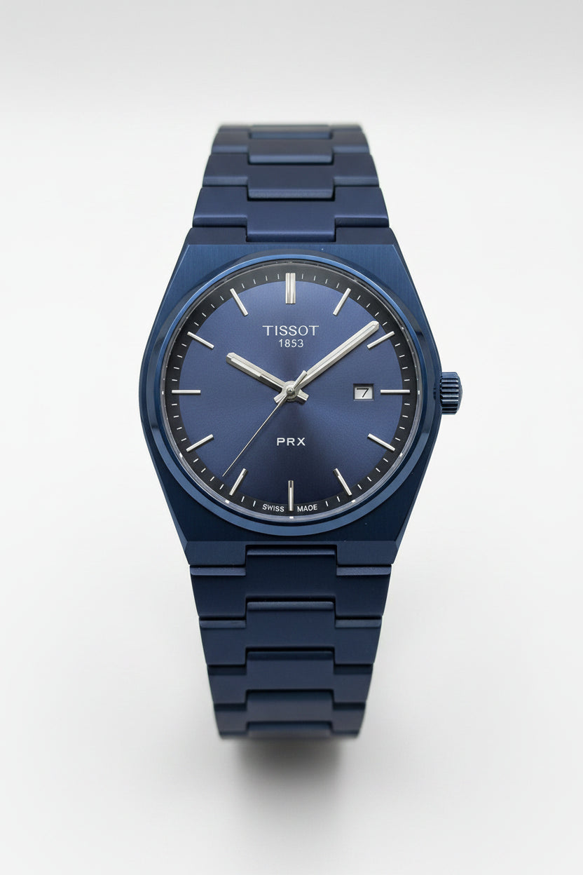 Midnight Blue Integrated Steel Watch – Blue Dial