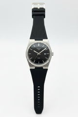 Stainless Steel PRX Watch – Black Dial Rubber Strap