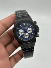 The "Classic Oak Chronograph" All-Black ADLC & Reverse Panda Navy Tapisserie