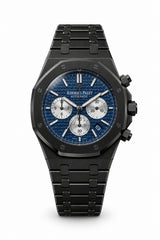 The "Classic Oak Chronograph" All-Black ADLC & Reverse Panda Navy Tapisserie