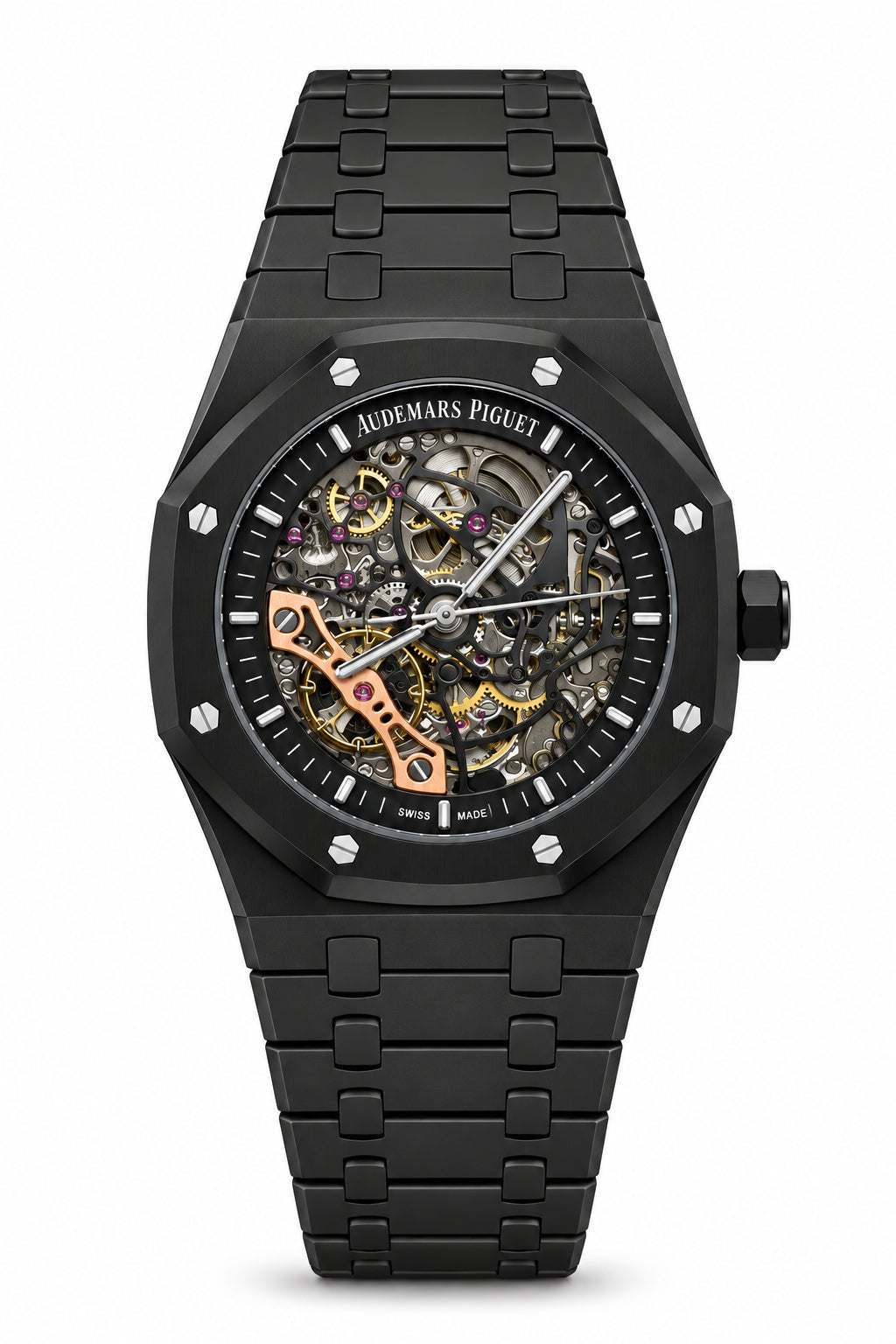 The "Classic Oak Double Balance Wheel Skeleton" All-Black