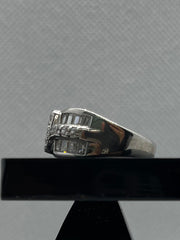 925 Silver Band with Brackets and Zircon