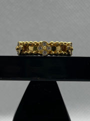 Perlée Sweet Clovers Ring – Gold-Plated 925 Silver with Zircon