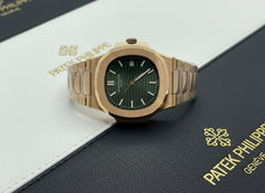 Nautilus Rose Gold with Green Dial