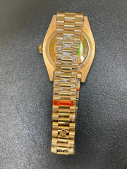 Day-Date Rose Gold with Green Dial & Stone Bezel