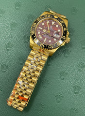 Rolex GMT-Master II Yellow Gold Tiger Iron Dial Jubilee