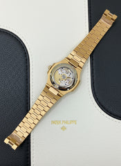 Patek Philippe Nautilus Inspired Rose Gold Green Dial with Stone Bracket Bezel