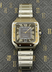 Cartier Santos Stainless Steel Blue Dial