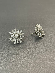 925 Silver Tops with Zircon Bracket Design