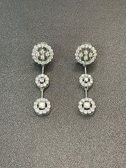 925 Silver Circle Style Dangling Earrings