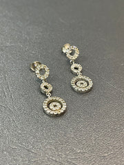925 Silver 4-Circle Style Earrings