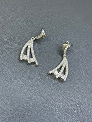 Knotted Curtain Style Earrings – 925 Silver