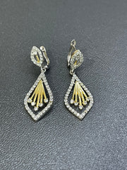 925 Silver & Gold Two-Tone Earrings