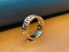 Versace Inspired Greca Band – Rose Gold Plated 925 Silver band