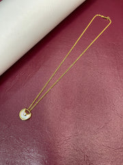 Amulette de Cartier Inspired Locket Chain – 925 Silver Gold Plated Pendant Necklace