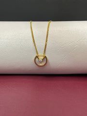 Amulette de Cartier Inspired Locket Chain – 925 Silver Gold Plated Pendant Necklace