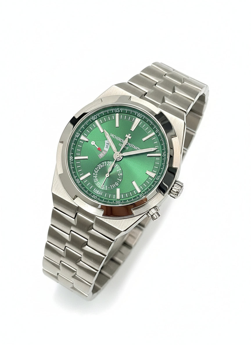 Vacheron Constantin Overseas Dual time Green Dial.