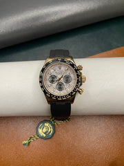 Cosmograph Daytona Watch – Rose Gold Case with Black Oysterflex Bracelet | Luxury Chronograph