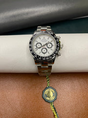 Daytona Panda Watch – White Dial with Black Subdials | Luxury Chronograph