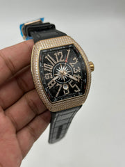The "Iced Vanguard Regatta" Rose Gold & Onyx Watch