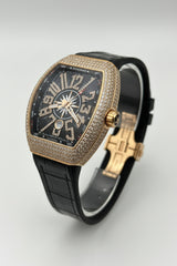 The "Iced Vanguard Regatta" Rose Gold & Onyx Watch