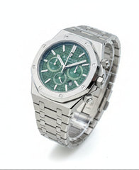 Royal Oak Green Dial Chronograph Watch | Stainless Steel | Quartz Movement