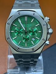 Royal Oak Green Dial Chronograph Watch | Stainless Steel | Quartz Movement