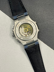 Nautilus Flyback Chronograph Watch – Blue Dial with Denim Strap | Stainless Steel Case