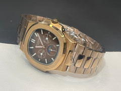 PP Nautilus Perpetual Calendar Watch – Rose Gold Case | Sunburst Brown Dial