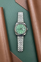 Date Just Mint Green Dial & Jubilee Bracelet