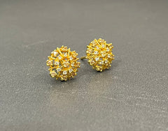 Gold Plated 925 Silver Tops with White & Champagne Zircon