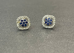 925 Silver White & Blue Zircon Tops