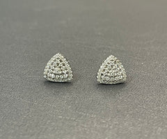 925 Silver Triangle Design Locket Set with Zircon