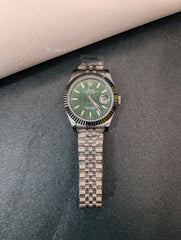 Green Honeycomb Textured Dial Watch – Stainless Steel Jubilee | Time N Treasure