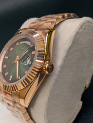 Day-Date Rose Gold with Green Dial