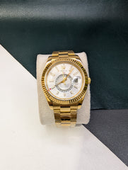 Sky-Dweller 42mm White Dial 18kt Yellow Gold Color