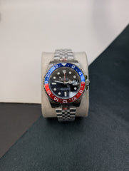 Stainless Steel Pepsi Dial GMT Custom Watch – Jubilee Bracelet | Time N Treasure