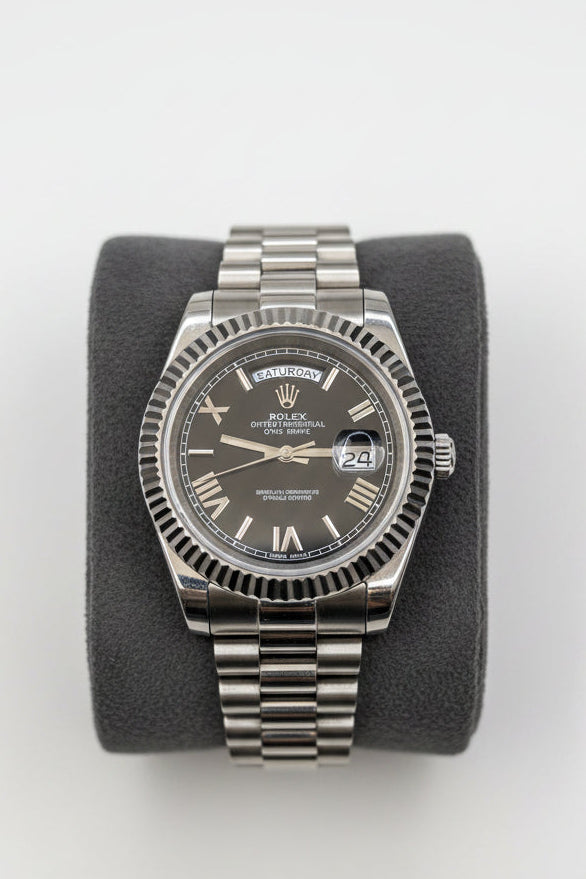 Black Dial Day-Date Custom Watch – President Bracelet | Time N Treasure