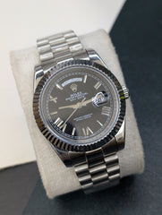 Black Dial Day-Date Custom Watch – President Bracelet | Time N Treasure