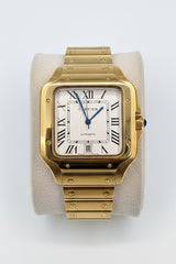 Gold Square Aviator Custom Watch – White Roman Dial | Time N Treasure