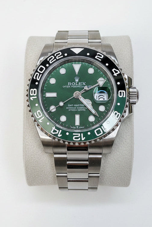 Emerald Green GMT Custom Watch – Stainless Steel Oyster Chain "2025 SPRITE"