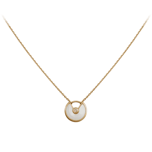 Amulette de Cartier Inspired Locket Chain – 925 Silver Gold Plated Pendant Necklace