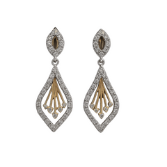 925 Silver & Gold Two-Tone Earrings